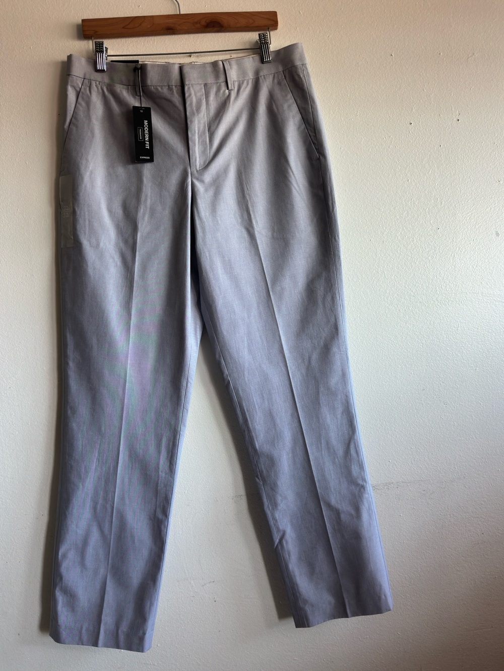 Express Men's Light Gray Dress Pants Modern Fit Producer 32x32 NWT